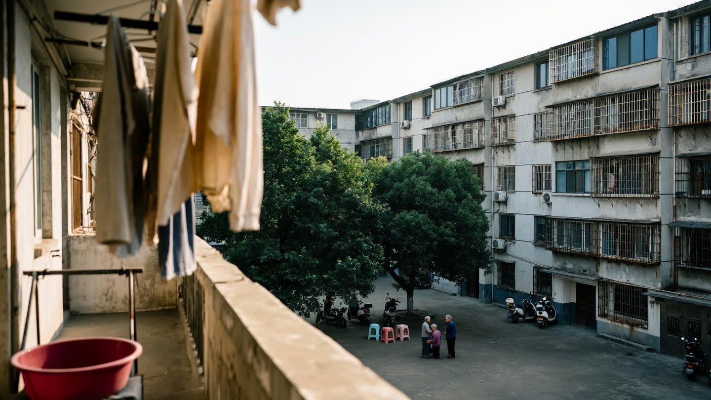 老小区成熟地段街景（示意配图）