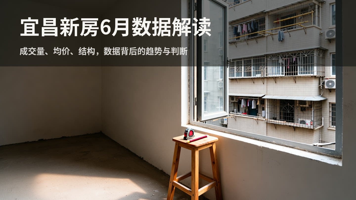 2026年6月宜昌新房的成交量、成交均价和成交结构数据是什么，应该怎么解读？